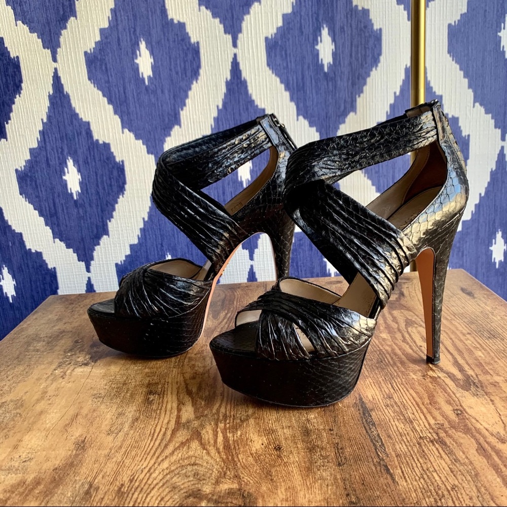 Prada Python Leather Platform Heels - Picture 12 of 16